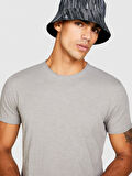 %100 Koton Slim Fit Slub T-Shirt Erkek Siyah T-Shirt - 323A3YR7S101K