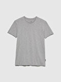 %100 Koton Slim Fit Slub T-Shirt Erkek Siyah T-Shirt - 323A3YR7S101K