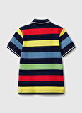 Benetton Baskılı Lacivert Erkek Çocuk T-Shirt 39QAC301T