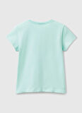 Benetton Baskılı Su Yeşili Kız Çocuk T-Shirt 3I1XC10MZ