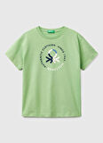 Benetton Baskılı Fıstık Erkek Çocuk T-Shirt 3I1XC10N3