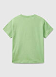 Benetton Baskılı Fıstık Erkek Çocuk T-Shirt 3I1XC10N3