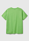 Benetton Baskılı Fıstık Erkek Çocuk T-Shirt 35RYC10N9