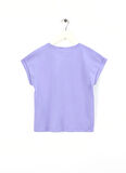 Benetton Baskılı Mor Kız Çocuk T-Shirt 3I1XC10NZ