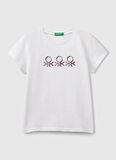 Benetton Beyaz Kız Çocuk T-Shirt