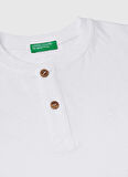 Benetton Baskılı Beyaz Erkek Çocuk T-Shirt 3F4JC10NN