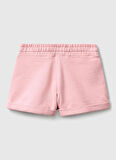 Benetton Normal Bel Regular Fit Pembe Kız Çocuk Şort 3J68C901C