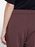 Viskoz Karışımlı Beli Lastikli Pantolon Kadın kahverengi Pantolon - 325P4KVXL5CM7