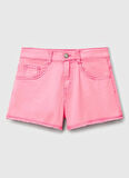 Benetton Normal Bel Regular Fit Pembe Kız Çocuk Şort 4O69C9040