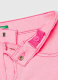 Benetton Normal Bel Regular Fit Pembe Kız Çocuk Şort 4O69C9040