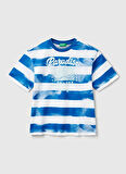 Benetton Baskılı Saks Erkek Çocuk T-Shirt 3SL3C10P5