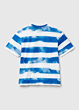Benetton Baskılı Saks Erkek Çocuk T-Shirt 3SL3C10P5