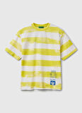 Benetton Baskılı Sarı Erkek Çocuk T-Shirt 3SL3C10P5