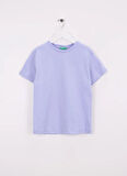 Benetton Baskılı Mor Erkek Çocuk T-Shirt 3I1XC10P7