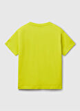 Benetton Baskılı Sarı Erkek Çocuk T-Shirt 3I1XC10OO