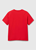 Benetton Baskılı Kırmızı Erkek Çocuk T-Shirt 3I1XC10OO