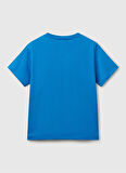 Benetton Baskılı Saks Erkek Çocuk T-Shirt 3I1XC10OO