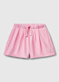 Benetton Normal Bel Regular Fit Pembe Kız Çocuk Şort 3BL0C903I