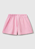 Benetton Normal Bel Regular Fit Pembe Kız Çocuk Şort 3BL0C903I