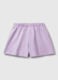 Benetton Normal Bel Regular Fit Lila Kız Çocuk Şort 3BL0C903I