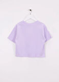 Benetton Baskılı Lila Kız Çocuk T-Shirt 35RYC10OZ