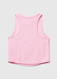Benetton Düz Pembe Kız Çocuk Atlet 31H3CH01F