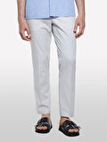 Pamuk Karışımlı Slim Comfort Fit Paraşüt Kanvas Pantolon Erkek Gri Pantolon - 325P4YTWSF05D