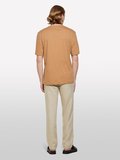 Keten Karışımlı Bisiklet Yaka Regular Fit T-Shirt Erkek Kahverengi T-Shirt - 325P3D8FS104L