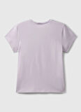 Benetton Baskılı Lila Kız Çocuk T-Shirt 3I1XC10Q1