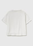 Benetton Baskılı Beyaz Kız Çocuk T-Shirt 3I1XC10SF