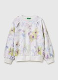 United Colors of Benetton Ekru Kız Çocuk Baskılı Sweatshirt 349WC10T2