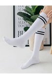 Beyaz Çizgili Tenis Çorap – Pamuklu Günlük Spor Çorap Unisex (1 Çift)