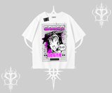 Oversize Tshirt Games Schoolgirl Anime Baskılı