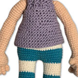 Uretti - Ahmet 3816 Amigurumi Örgü Oyuncak Kıvırcık Saçlı Bebek 35 Cm - Krem