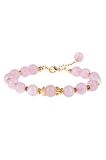 Doğal Pembe Kuvars Taşlı Kadın Bileklik - 300180