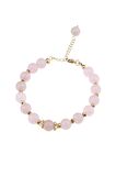 Doğal Pembe Kuvars Taşlı Kadın Bileklik - 300180