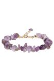 Doğal Ametist Taşlı Kadın Bileklik - 300184