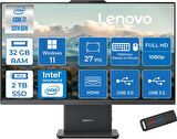 Lenovo Ideacentre Aıo 27IRH9 Intel Core I7-13620H 32GB Ddr5 2tb SSD 27'' Fhd 300NITS IPS Windows 11 Home All İn One Bilgisayar LF0HM00EUTRH14+ZETTAUSBBELLEK
