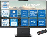 Lenovo Ideacentre Aıo 27IRH9 Intel Core I7-13620H 64GB Ddr5 512GB SSD 27'' Fhd 300NITS IPS Windows 11 Home All İn One Bilgisayar LF0HM00EUTRH27+ZETTAUSBBELLEK