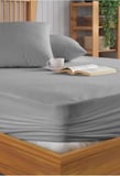 Gri Sıvı Geçirmez Alez - Tek-Çift Kişilik Alez - Mikrofiber Kumaş - Fitted(Yatağı Saran) Alez - Yatak Koruyucu Alez-Çarşaf(160x200)