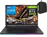Asus ROG Strix SCAR 18 13. Nesil Intel i9-13980HX 64GB DDR5 RAM 1TB SSD 16GB RTX4090 175w 18 inç QHD+ 240Hz 3Ms Windows11Pro Taşınabilir Bilgisayar G834JY-N604021+WeblegelsinÇanta