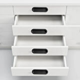 Microcase Plastik Sürgülü Kapı Çekmece Pencere Sineklik vb. için Yapışkanlı Kol Tutacağı - GRİ AL4757  4 Adet