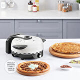 Karaca Gastro 10 in 1 Pizza Lahmacun ve Tandır Ekmeği Makinesi Biodiamond Soft Cream
