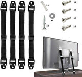 Microcase Vidalı Uzunluk Ayarlı Eşya Sabitleyici Aparat Düşmeyi Önleyici Deprem Mobilya Ve Çocuk Koruma - SİYAH 4  ADET AL5264