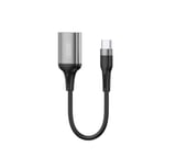 Premium Bilgisayar Tablet Mobil Type-C to USB 2.0 OTG Adaptör Siyah 480Mbps
