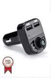 Delux Serisi Pratik Donanım Araç İçi Transmitter BT USB MP3 Micro Sd Kart X8 Siyah