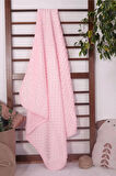 Nohut Desen Bebek Battaniye Mevsimlik Tek Kat 80X90 (KREM-MAVİ-PEMBE)