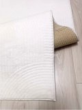 Rölyef Joy Krem Kaymaz Yıkanabilir Taban Kesme Salon Mutfak Halı Yolluk
