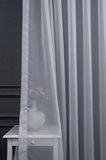 Beyaz Sade Kar Beyaz Bembeyaz Sade Crop Düz Sade 2Kat Pileli Tül Perde