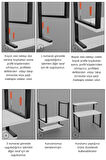 Steel Design 2 Katlı Kahve Köşesi Standı Kahve Makinesi ve Bardak Organizer, Baharatlık,Çok Amaçlı Tezgah Rafı